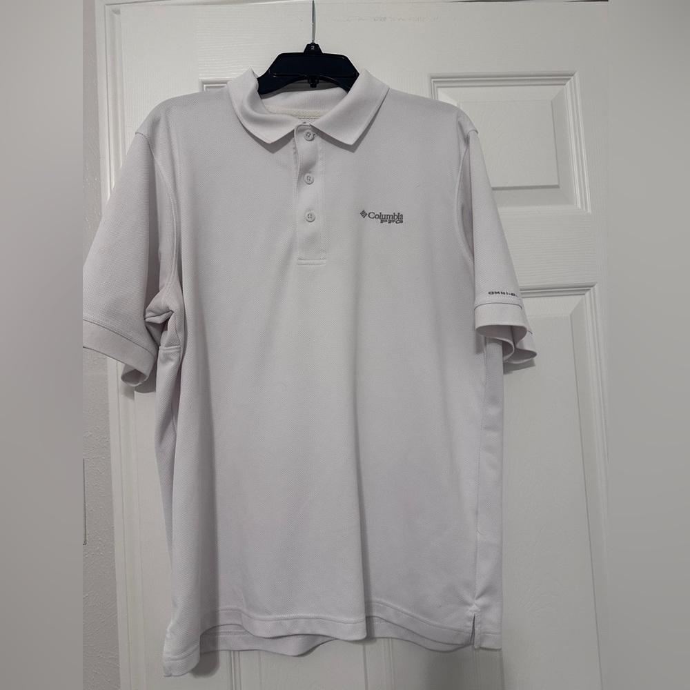 White PFG Omni Shade polo